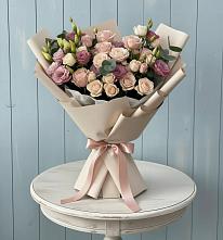 Букет цветов из:  Розы и Лизиантусы #REPLACE_PRED# Селково