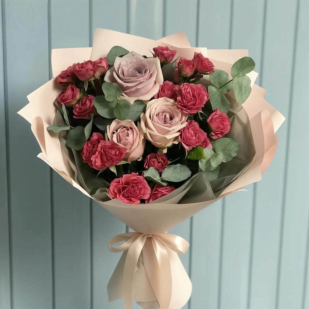 Букет цветов из: Гвоздики и Розы в Селково