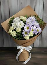 Букет цветов из:  Хризантемы и Розы в Селково