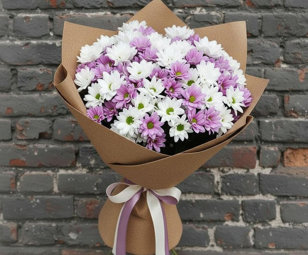 Букет цветов из: Хризантемы в Селково