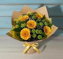Букет цветов из:  Герберы и Хризантемы в Селково