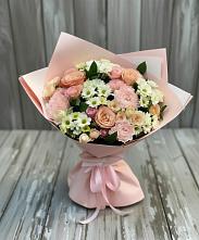 Букет цветов из:  Гвоздики, Розы и Хризантемы в Селково