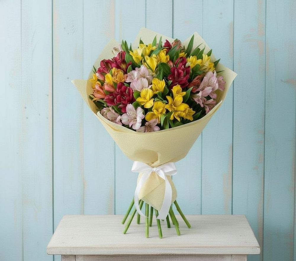 Букет цветов из: Альстромерии в Селково