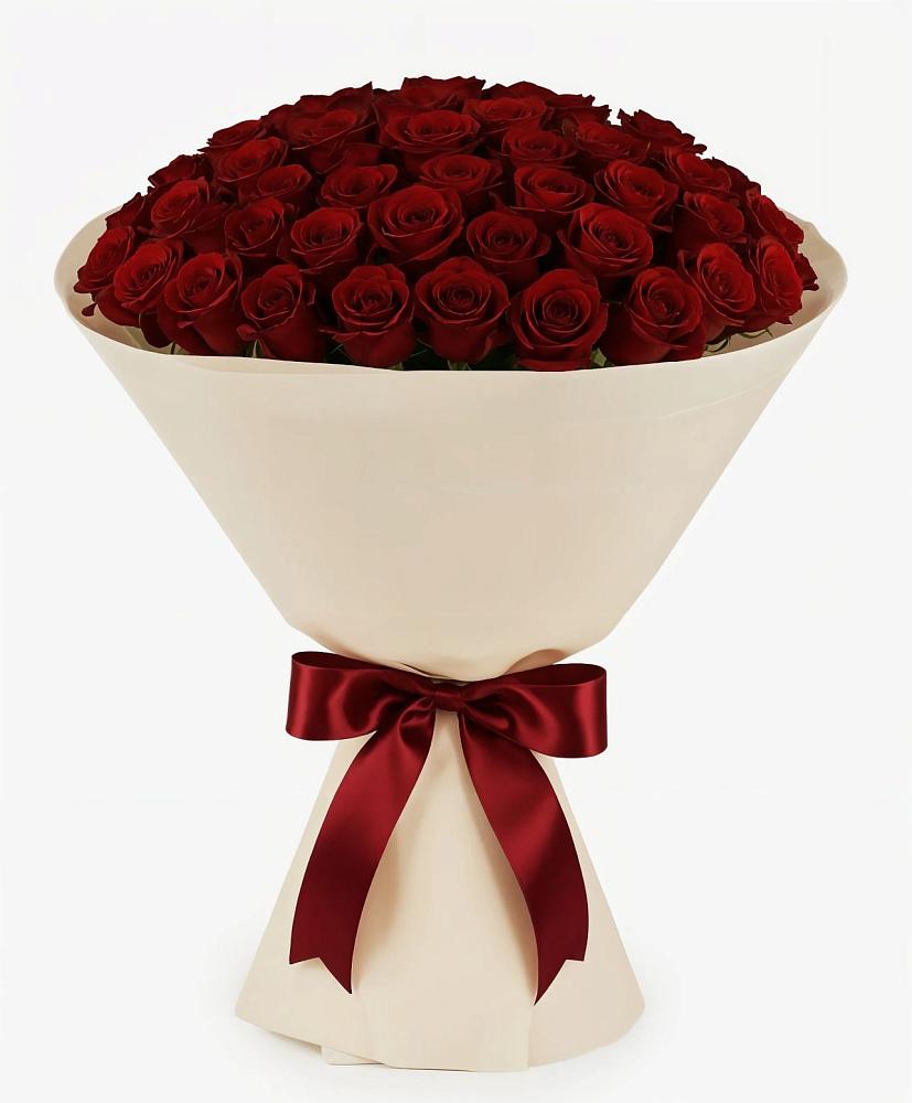 Букет 101 Бордовая роза Блэк Бакарра в Селково